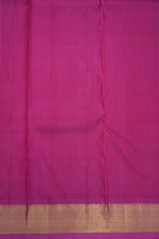 Twill Weave Zari Border Rose Pink Kanchipuram Silk Saree