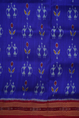 Warli Design Royal Blue Odisha Silk Saree