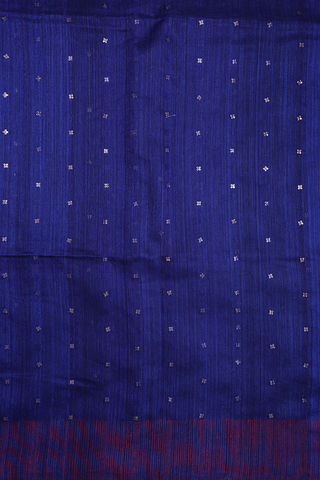 Chamki Work Royal Blue Jute Saree