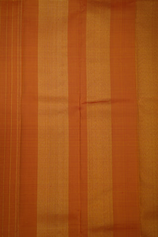 Plain Butterscotch Yellow Kanchipuram Silk Saree