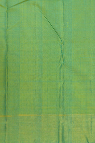 Zari Border In Stripes Cerulean Blue Kanchipuram Silk Saree