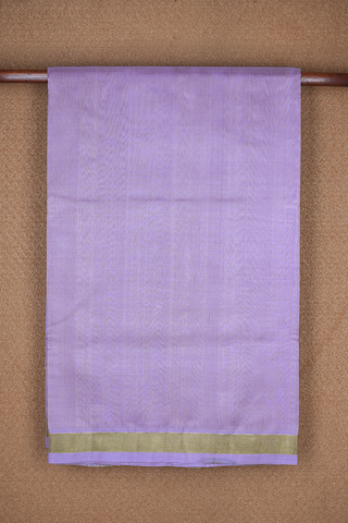 Zari Border Plain Pastel Purple Traditional Silk Cotton Saree