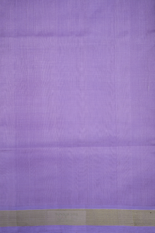 Zari Border Plain Pastel Purple Traditional Silk Cotton Saree