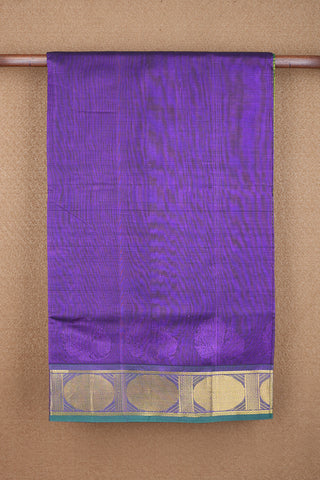 Zari Border Plain Purple Traditional Silk Cotton Saree