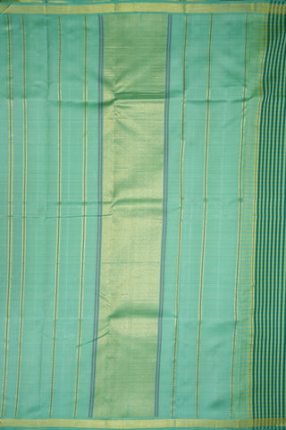 Zari Border Shades Of Green Kanchipuram Silk Saree