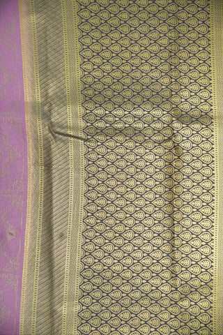 Zari Border With Checks And Kolam Design Light Pink Mysore Silk Saree