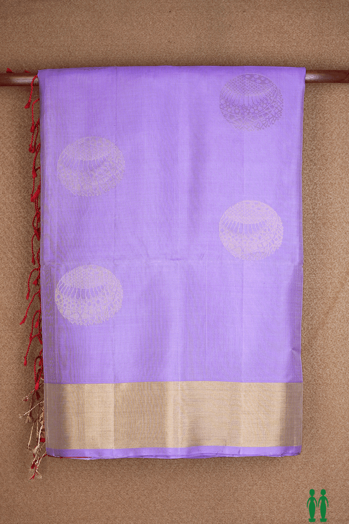 Zari Motifs Lilac Purple Soft Silk Saree