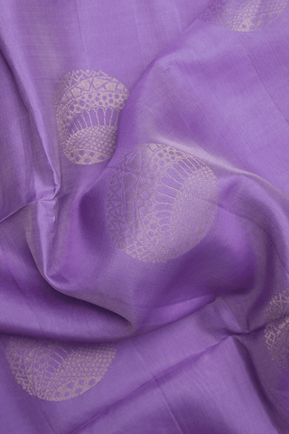 Zari Motifs Lilac Purple Soft Silk Saree