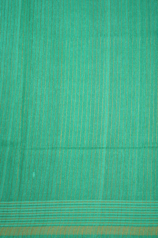 Zari Stripe Border Jade Green Jute Saree