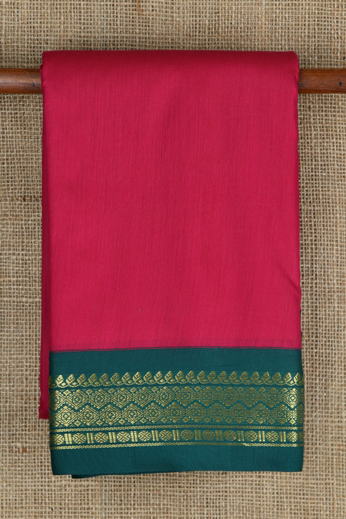 Rudraksh Border Rani Pink Apoorva Silk Saree