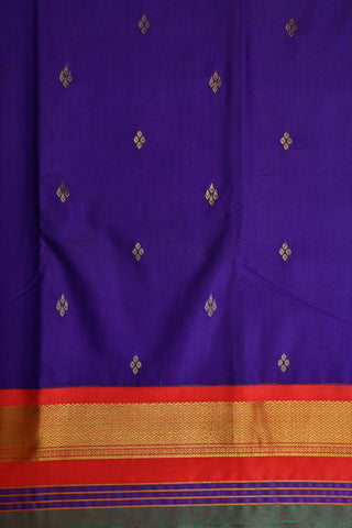 Mayilkan Border Design Blue Apoorva Silk Saree