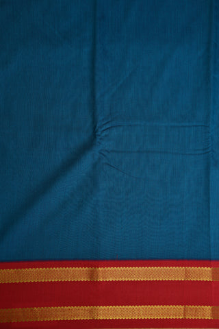 Rudraksh Border Contrast Peacock Blue Apoorva Silk Saree