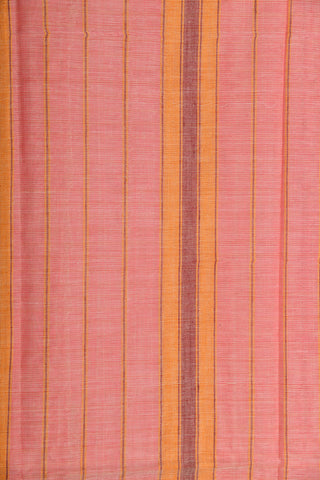 Baby Pink Checks Semi Gadwal Cotton Saree