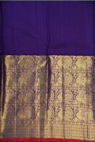 Big Peacock Border With Creepers Design Pistachio Green Kanchipuram Silk Saree