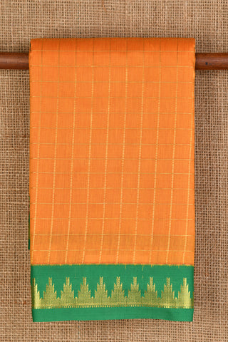 Checks Orange Apoorva Art Silk Saree