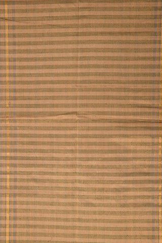 Checked Beige Managalagiri Cotton Saree