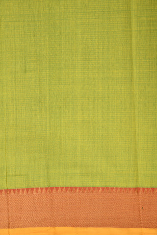 Contrast Border Green Mangalagiri Cotton Saree