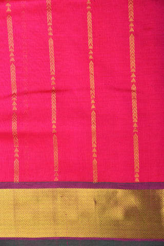 Contrast Pallu Pink Silk Cotton Saree