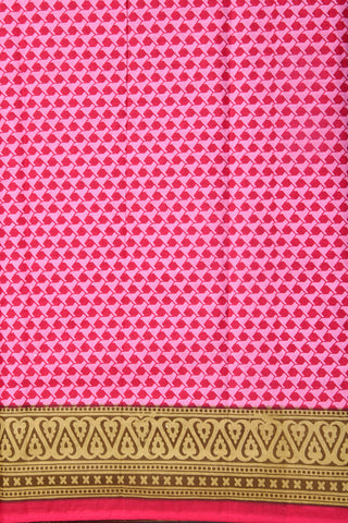 Floral Design Pink Ahemedabad Cotton Saree