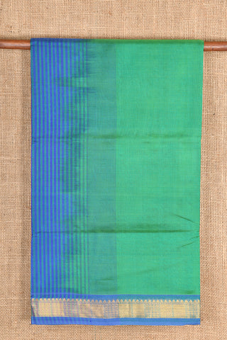 Geometric Border Green Silk Cotton Saree