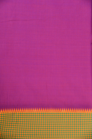 Geometric Kasuti Work Magenta Dharwad Cotton Saree