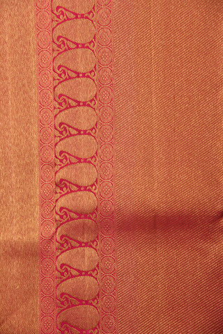 Thread Work Contrast Border Green Kanchipuram Silk Saree