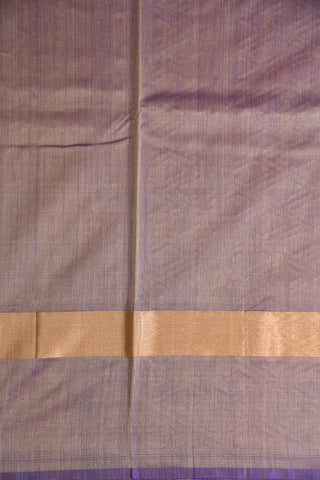 Paisley Butta Wood Brown Kora Silk Cotton Saree