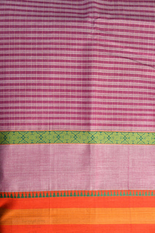 Light Dusty Pink Semi Gadwal Cotton Saree