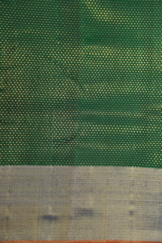 Zari Dots Dark Green Kanchipuram Silk Saree