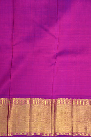 Zari Big Border With Peacock And Rudraksh Butta Baby Pink Kanchipuram Silk Saree