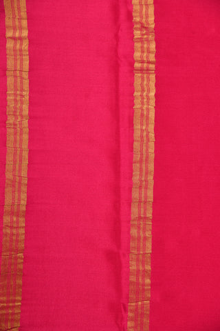 Floral Design Pink Mysore Silk Saree