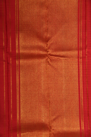 Rettai Pettu Border With Checks Cream And Beige Kanchipuram Silk Saree